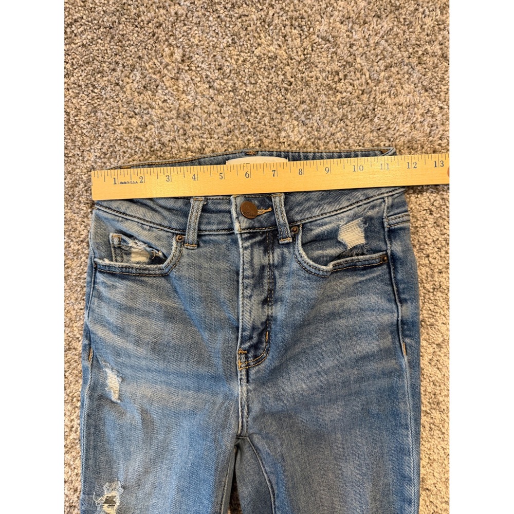 BKE Jeans Womens 23x28 Blue Billie High Rise Cropped Straight Distressed Denim - Picture 5 of 10